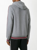 logo zipped hoodie