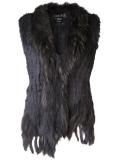 V-neck sleeveless jacket