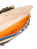 geometric print asymmetric clutch