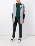 contrast collar short coat 