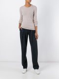 ribbed trim jumper