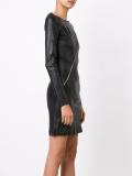 longsleeved allover zipper dress