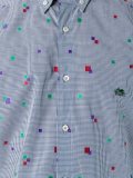 checked embroidered shirt