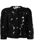 sheer detail cropped jacket