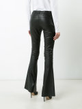 flared leather trousers