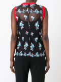 embroidered sheer top