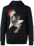 owl print hoodie