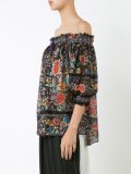 floral print off-shoulder blouse