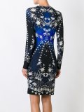 rose and star fitted dress