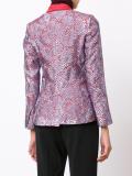 metallic smoking jacket 