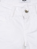 raw edge denim shorts