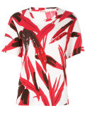leaf print T-shirt