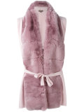 furry detail cardi-coat 