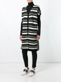 striped v-neck long cardigan