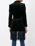 fringed velvet coat