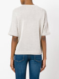knitted v-neck top
