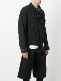 diagonal stripes cargo jacket 