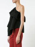 ruffled one shoulder blouse 