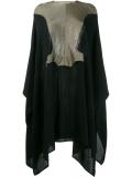 open back knitted cape dress