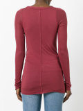draped neck longsleeved T-shirt