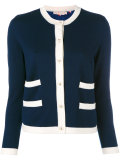 contrast trim cardigan