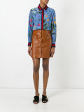 horsebit leather skirt
