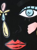 cartoon face print dress 