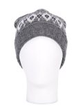 intarsia check beanie