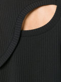 ribbed detail folded sweatshirt 