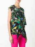 tropical print blouse
