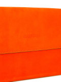 logo embossed clutch