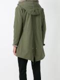 zipped mid parka coat