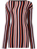 striped knitted mini dress