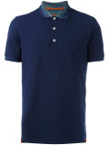 contrast collar polo shirt 