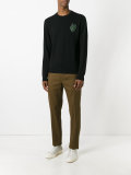embroidered spiral pullover