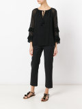 embroidered tasseled blouse