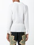 ruffle V-neck blouse