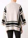geometric pattern knitted blouse