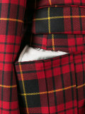 plaid pleated hem coat