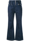 lace front cropped jeans
