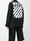 diagonal stripes cargo jacket 