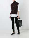roll neck knitted vest