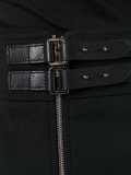 buckled zip mini skirt