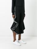 ruffled cropped trousers