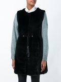 mink fur hooded puffer coat   