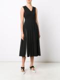 pleated midi dress