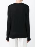 lace detailing knit blouse