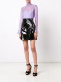 varnished effect a-line skirt