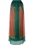 pleated sheer long skirt