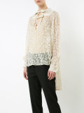 elongated back lace blouse